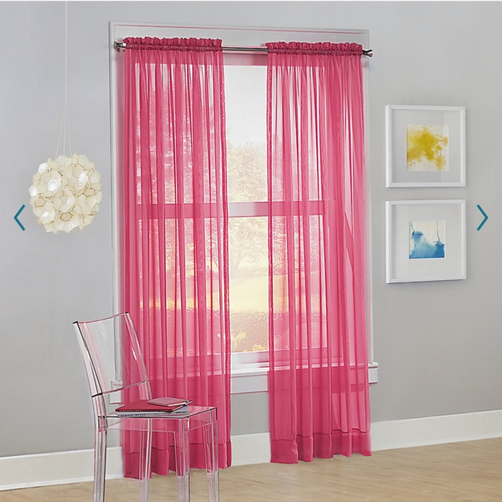 Set of two sheer window panels.